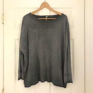 MONO B Grey Long Sleeve Oversized Tee